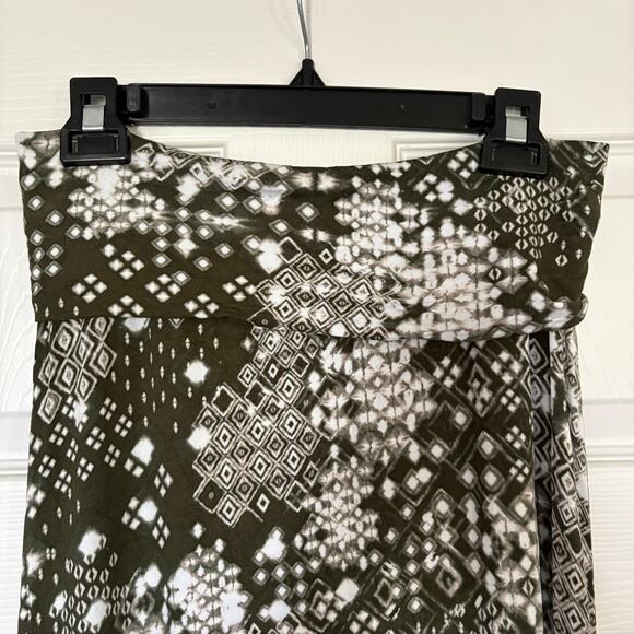 Sonoma Abstract Print Maxi Skirt Green White Small - Picture 2 of 11